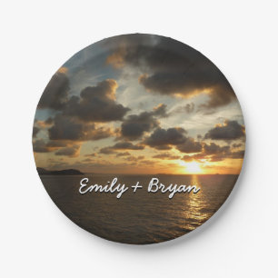 Sunrise op de Amerikaanse Maagdeneilanden in St. T Papieren Bordje