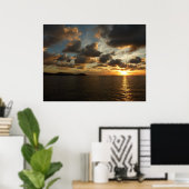 Sunrise op de Amerikaanse Maagdeneilanden in St. T Poster (Thuiskantoor)