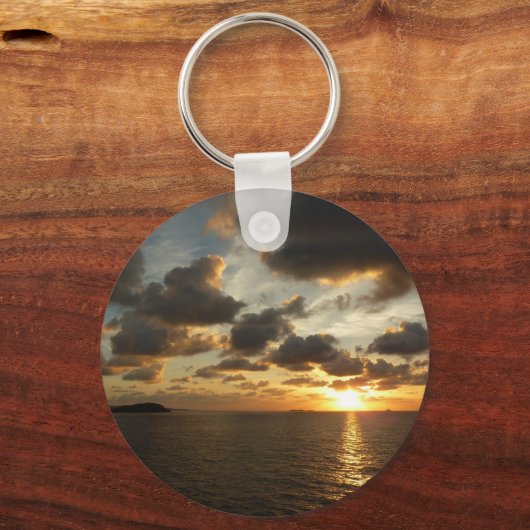 Sunrise op de Amerikaanse Maagdeneilanden in St. T Sleutelhanger (Achterkant)