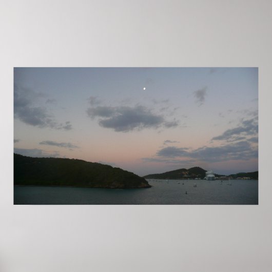 Sunrise op de Amerikaanse Maagdeneilanden St. Thom Poster (Voorkant)