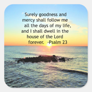 SUNRISE OP DE OCEAN 23RD PSALM FOTO VIERKANTE STICKER