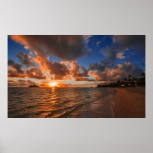 Sunrise op Mokulua Island Poster