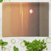 Sunrise over Aruba I Caribbean Seascape Theedoek (Gevouwen)