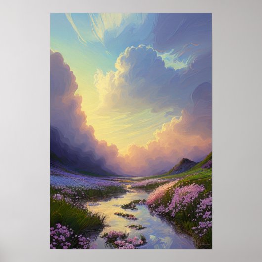 Sunrise over Calm Creek Poster (Voorkant)