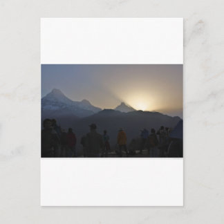 Sunrise over de bergen briefkaart