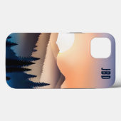 Sunrise Over de bergen met Monogram Case-Mate iPhone Case (Achterkant (horizontaal))