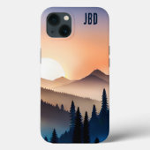 Sunrise Over de bergen met Monogram Case-Mate iPhone Case (Achterkant)