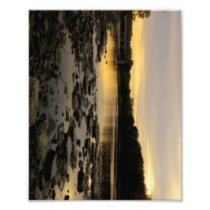 Sunrise over de Maumme rivier Foto Afdruk