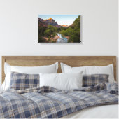 Sunrise Over de Watchman Canvas Afdruk (Insitu (Slaapkamer))