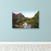 Sunrise Over de Watchman Canvas Afdruk (Insitu (Houten vloer))