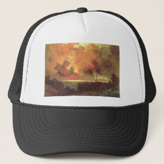 Sunrise Over Diamond Head, olie op schilderdoek Trucker Pet