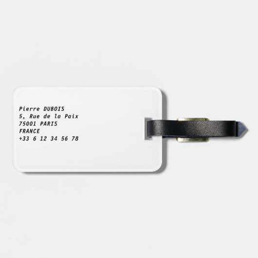 Sunrise over Eiffeltoren - Parijs, Frankrijk, Euro Bagagelabel (Achterkant horizontaal)