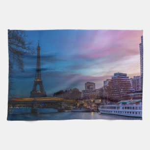 Sunrise over Eiffeltoren - Parijs, Frankrijk, Euro Theedoek