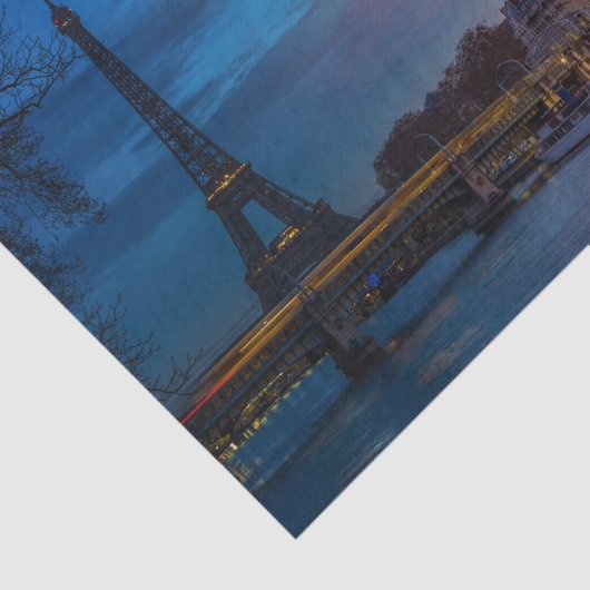 Sunrise over Eiffeltoren - Parijs, Frankrijk, Euro Tissuepapier (Detail)