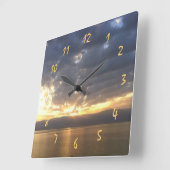 Sunrise over het dode zee Israël Vierkante Klok (Hoek)