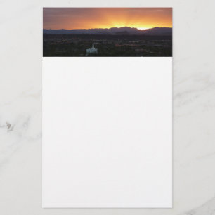 Sunrise over het landschap St. George Utah Briefpapier