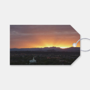 Sunrise over het landschap St. George Utah Cadeaulabel