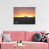 Sunrise over het landschap St. George Utah Canvas Afdruk (Insitu (Woonkamer))