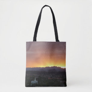 Sunrise over het landschap St. George Utah Draagtas
