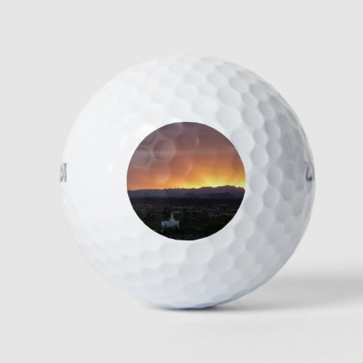 Sunrise over het landschap St. George Utah Golfballen (Voorkant)