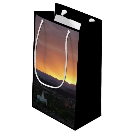 Sunrise over het landschap St. George Utah Klein Cadeauzakje (Achterkant Gekanteld)