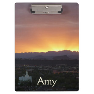 Sunrise over het landschap St. George Utah Klembord