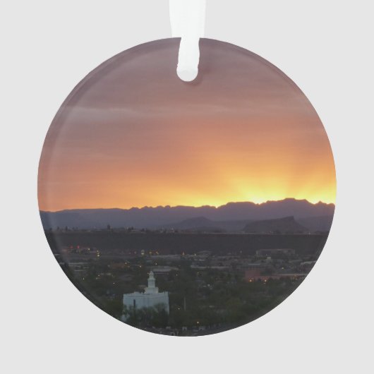 Sunrise over het landschap St. George Utah Ornament (achterkant)
