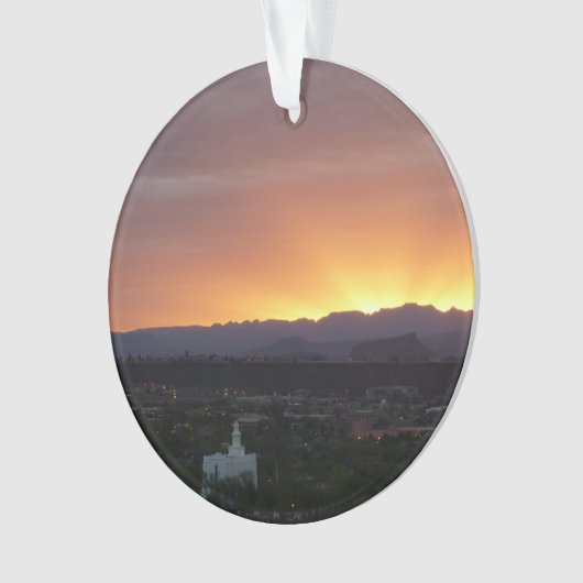 Sunrise over het landschap St. George Utah Ornament (voorkant)