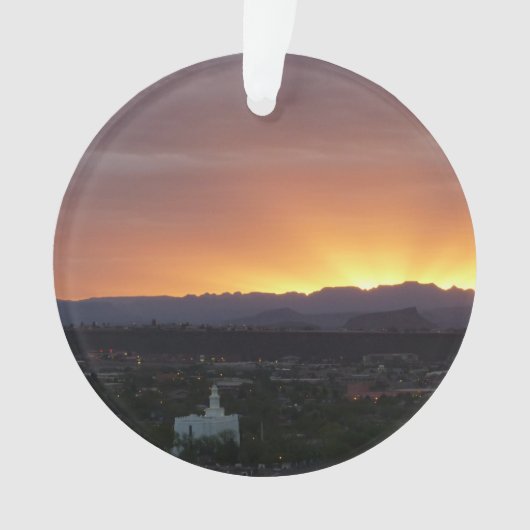 Sunrise over het landschap St. George Utah Ornament (voorkant)