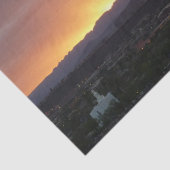 Sunrise over het landschap St. George Utah Tissuepapier (Detail)