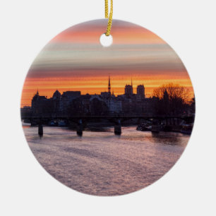 Sunrise over Ile de la Cite en Notre Dame - Parijs Keramisch Ornament