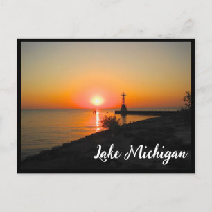 Sunrise Over Lake Michigan Briefkaart