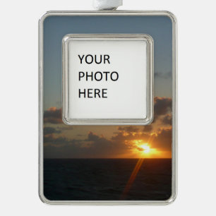 Sunrise over San Juan I Puerto Rico Verzilverd Kader Ornament