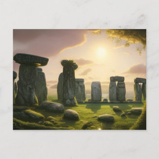 Sunrise over Stonehenge Digital Art Briefkaart