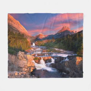Sunrise over Swiftcurrent Creek Fleece Deken