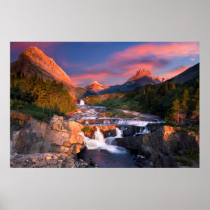 Sunrise over Swiftcurrent Creek Poster