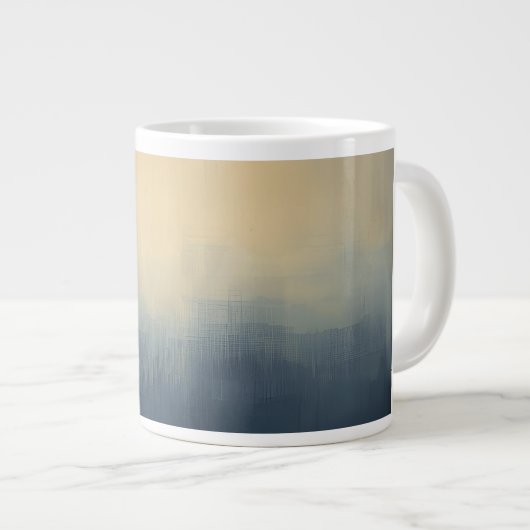 Sunrise Over the Skyline – Abstract Gradient City Extra Grote Beker (Voorkant rechts)