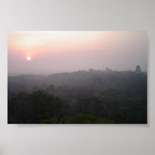 Sunrise over Tikal Poster