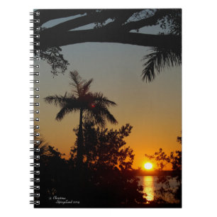 Sunrise Palm tree Ocean Carnet