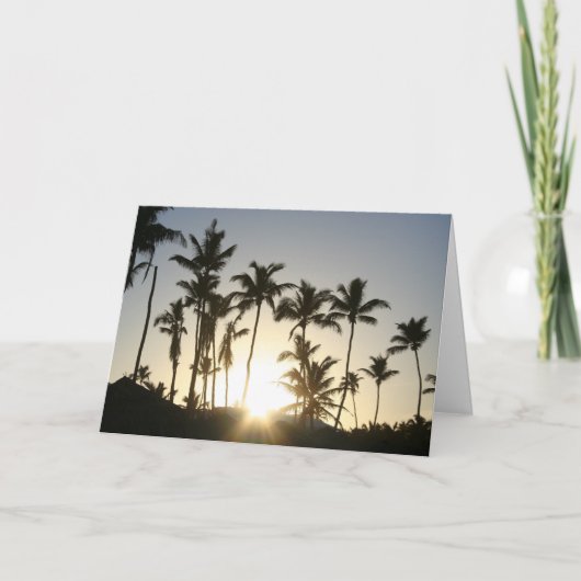 Sunrise Palm Trees Kaart (Voorkant)