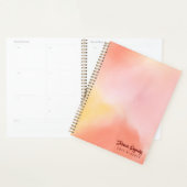 Sunrise Peach rose Jaune Planner d'art Abstrait (Devant avec enveloppe)