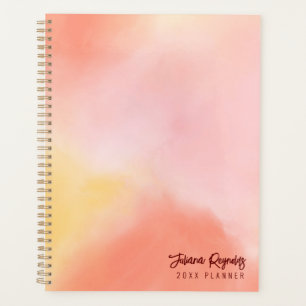 Sunrise Peach rose Jaune Planner d'art Abstrait