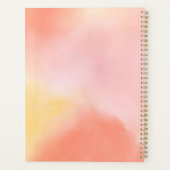 Sunrise Peach rose Jaune Planner d'art Abstrait (Dos)