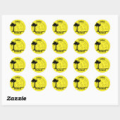 Sunrise Pickleball Yellow Ronde Sticker (Vel)