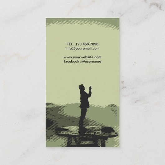 sunrise potrait 8 bits lux carte de visite (Dos)