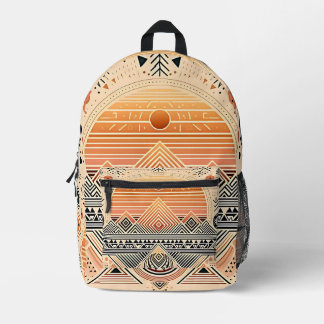 Sunrise Pyramid Tribal Geometrische rugzak
