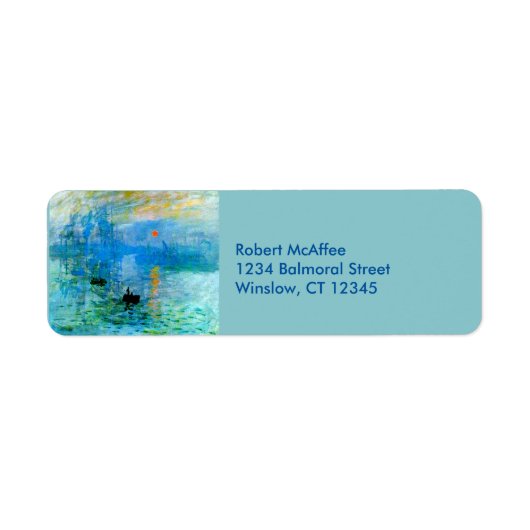 Sunrise Return Address Labels (Voorkant)