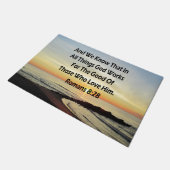 SUNRISE ROMANS 8:28 SCRIPTURE VERSE DEURMAT (Schuin)