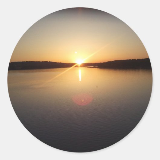 Sunrise Ronde Sticker (Voorkant)