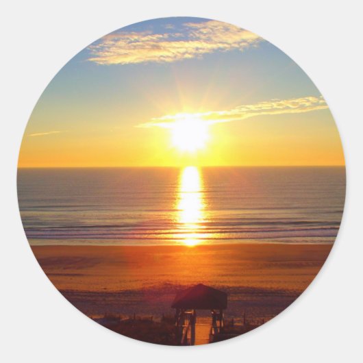 Sunrise Ronde Sticker (Voorkant)